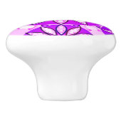 Mandala patroon, violet, orchidee en roze keramische knop (Zijkant)