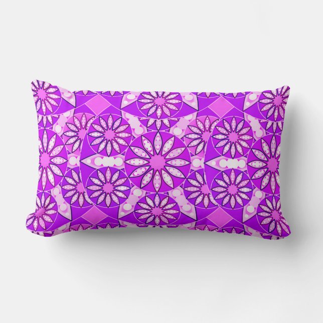 Mandala patroon, violet, orchidee en roze kussen (Voorkant)