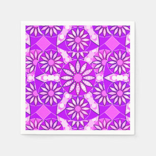 Mandala patroon, violet, orchidee en roze servet