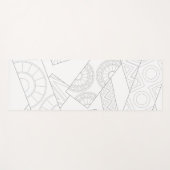 Mandala Patroon Yoga Mat (Voorkant (horizontaal))