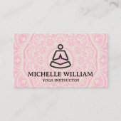 Mandala Patroon | Yoga Zittend Pose Logo Visitekaartje (Voorkant)