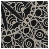 Mandala Patroon Zwarte Stof (Swatch)