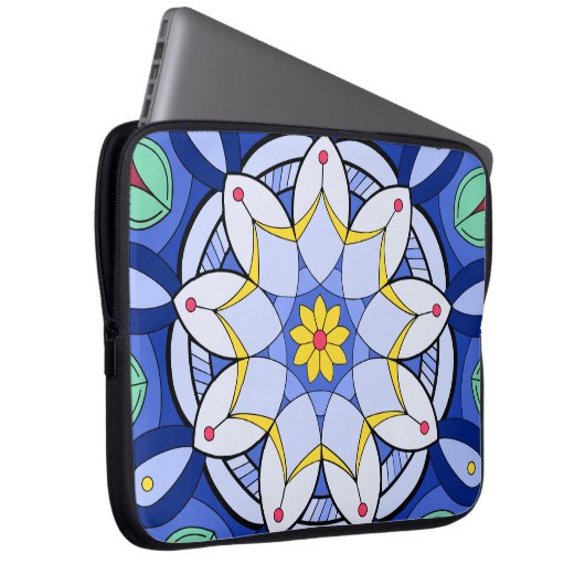 Mandala Pattern 01 Electronics Bag Laptop Sleeve (Voorkant Rechts)