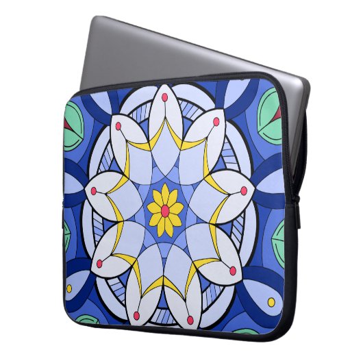 Mandala Pattern 01 Electronics Bag Laptop Sleeve (Voorkant Links)