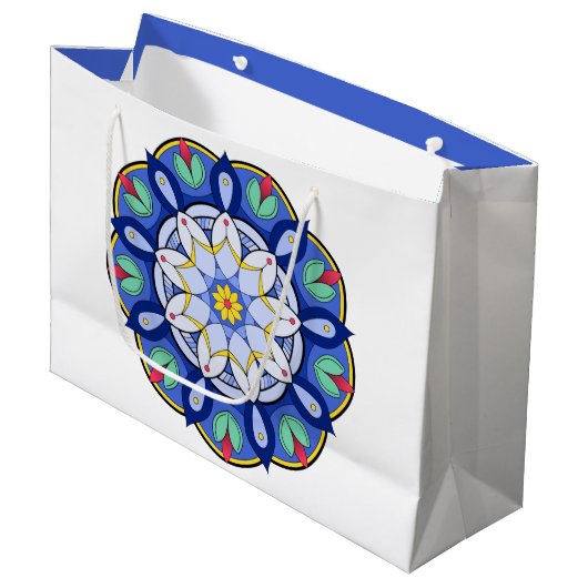 Mandala Pattern 01 Groot Cadeauzakje (Voorkant Gekanteld)