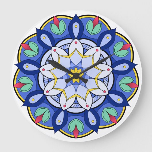 Mandala Pattern 01 Grote Klok (Voorkant)