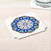 Mandala Pattern 01 Kartonnen Onderzetters (Gekanteld)