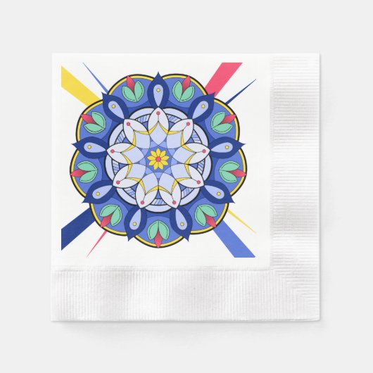 Mandala Pattern 01 Napkin Servet (Voorkant)