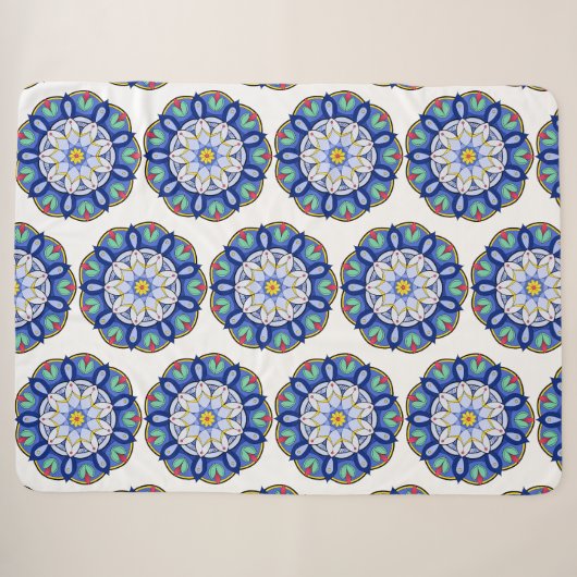 Mandala Pattern 01 Sherpa Deken (Voorkant (horizontaal))