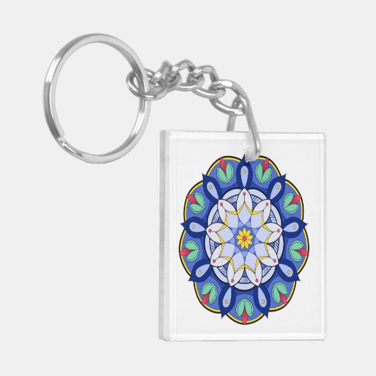 Mandala Pattern 01 Sleutelhanger (Voorkant Links)
