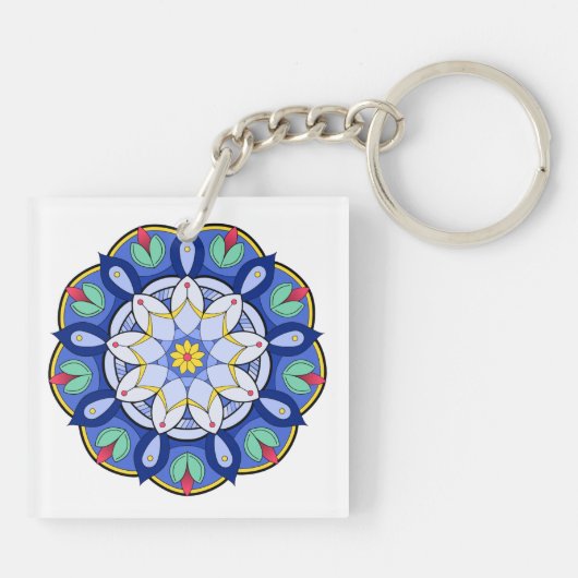 Mandala Pattern 01 Sleutelhanger (Achterkant)