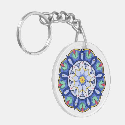 Mandala Pattern 01 Sleutelhanger (Voorkant Links)