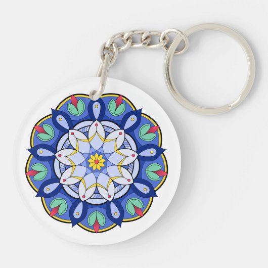 Mandala Pattern 01 Sleutelhanger (Achterkant)
