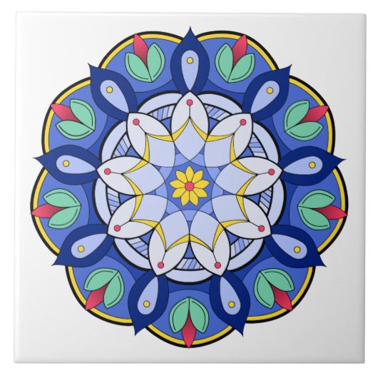 Mandala Pattern 01 Tegeltje (Voorkant)