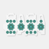 Mandala Pattern 02 in aqua Bedankdoosjes (Uitgevouwen)