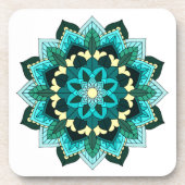 Mandala Pattern 02 in aqua Bier Onderzetter (Voorkant)