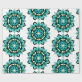 Mandala Pattern 02 in aqua Cadeaupapier (Vlak)