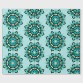 Mandala Pattern 02 in aqua Cadeaupapier (Vlak)