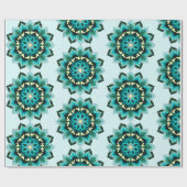 Mandala Pattern 02 in aqua Cadeaupapier (Vlak)