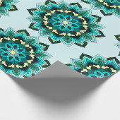 Mandala Pattern 02 in aqua Cadeaupapier (Hoek)