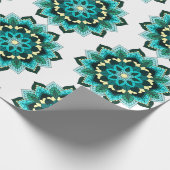Mandala Pattern 02 in aqua Cadeaupapier (Hoek)
