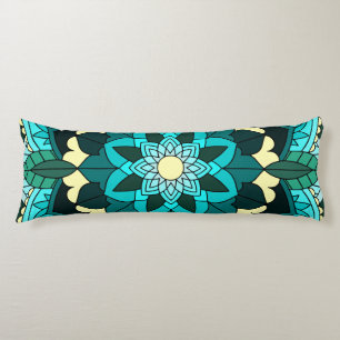 Mandala Pattern 02 in aqua Lichaamskussen
