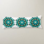 Mandala Pattern 02 in aqua Lichaamskussen (Achterkant)