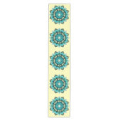 Mandala Pattern 02 in aqua Medium Table Runner Tafelloper (Voorkant)
