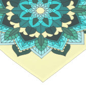 Mandala Pattern 02 in aqua Medium Table Runner Tafelloper (Hoek)