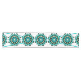 Mandala Pattern 02 in aqua Medium Table Runner Tafelloper (Horizontaal)