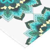 Mandala Pattern 02 in aqua Medium Tafelloper (Hoek)