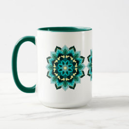Mandala Pattern 02 in aqua Mok