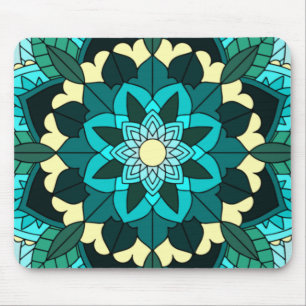 Mandala Pattern 02 in aqua Muismat
