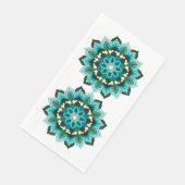 Mandala Pattern 02 in aqua Napkin Servet (Hoek)