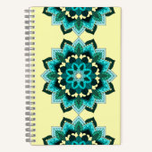 Mandala Pattern 02 in aqua Notitieboek (Voorkant)