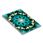Mandala Pattern 02 in aqua Notitieboek (Rechterzijde)