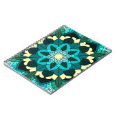 Mandala Pattern 02 in aqua Notitieboek (Linkerzijde)