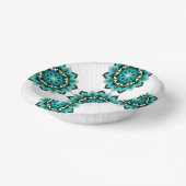 Mandala Pattern 02 in aqua Paper Bord (Gebogen)