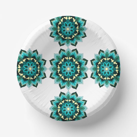 Mandala Pattern 02 in aqua Paper Bord (Voorkant)