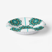 Mandala Pattern 02 in aqua Paper Bord (Gebogen)