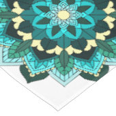 Mandala Pattern 02 in aqua Tafelkleed (Gekanteld)