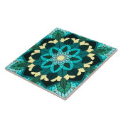 Mandala Pattern 02 in aqua Tegeltje (Zijkant)