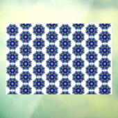 Mandala Pattern 02 in blauw Raamsticker (Vel 3)