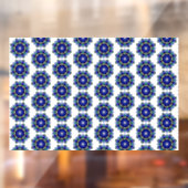 Mandala Pattern 02 in blauw Raamsticker (Vel 2)
