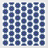 Mandala Pattern 02 in blauw Raamsticker (Vel)