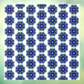 Mandala Pattern 02 in blauw Raamsticker (Vel 3)