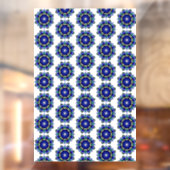 Mandala Pattern 02 in blauw Raamsticker (Vel 2)