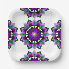 Mandala Pattern 02 in Bord paars papier
