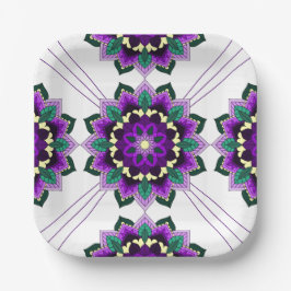 Mandala Pattern 02 in Bord paars papier