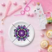 Mandala Pattern 02 in Bord paars papier (Feest)